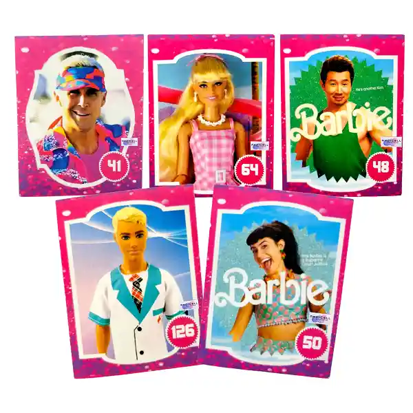 50 Sobres Láminas Para Álbum Barbie Holográfico
