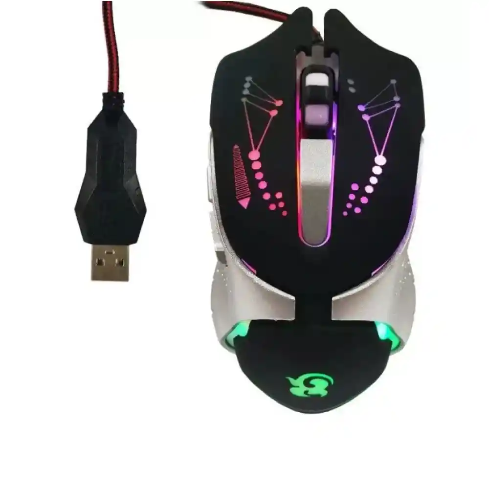 Mouse Gamer Optico Rgb C29 | 5 Botones | Cable Mallado