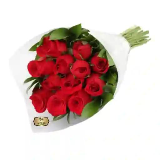 12 Rosas Rojas Bouquet