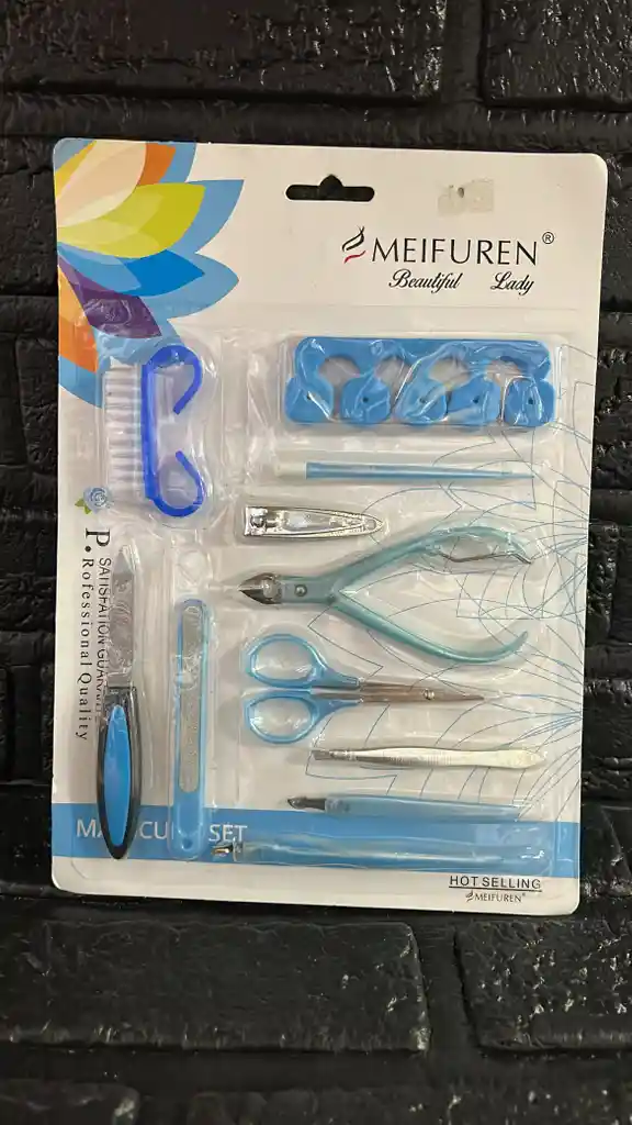 Kit Para Manicura Azul