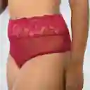 Talla Xl Panty De Encaje Tiro Alto Luna Vinotinto