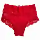 Talla L Panty De Encaje Tiro Alto Luna Roja