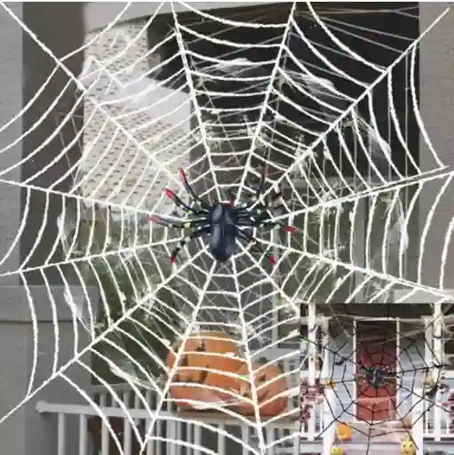 Telaraña Gigante De 3 Metros Grande Decoración Halloween