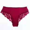 Talla L Panty De Encaje Hipster Emma Vinotinto