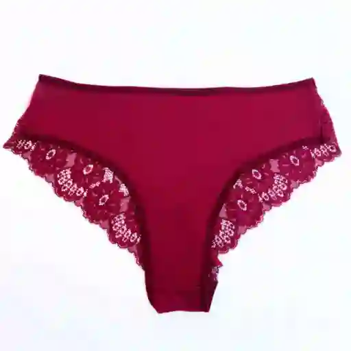 Talla L Panty De Encaje Hipster Emma Vinotinto