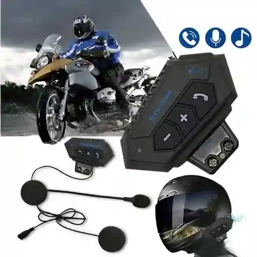 Audífonos Bluetooth Recargables P/casco Moto Estéreo Bt-12