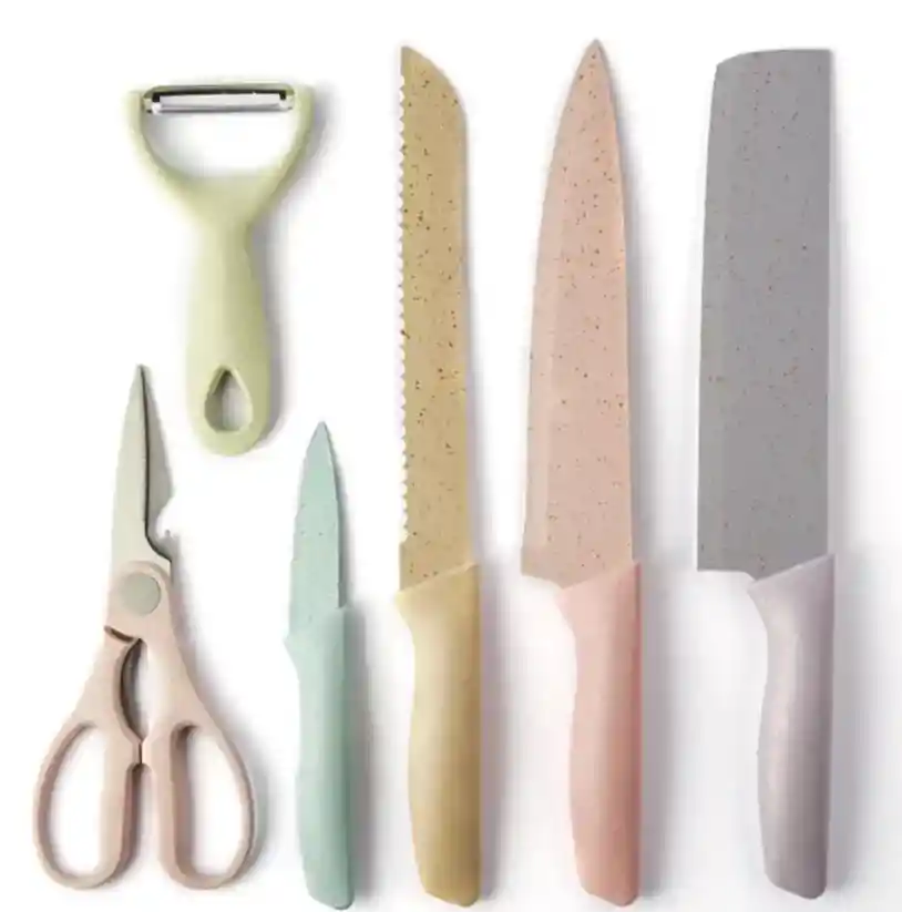 Set De Cuchillos En Cerámica 6 Piezas