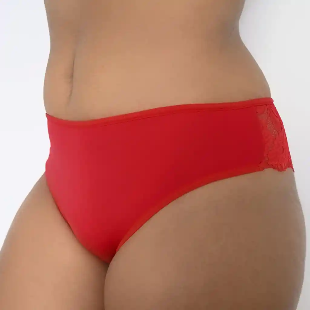 Talla Xl Panty De Encaje Hipster Emma Roja