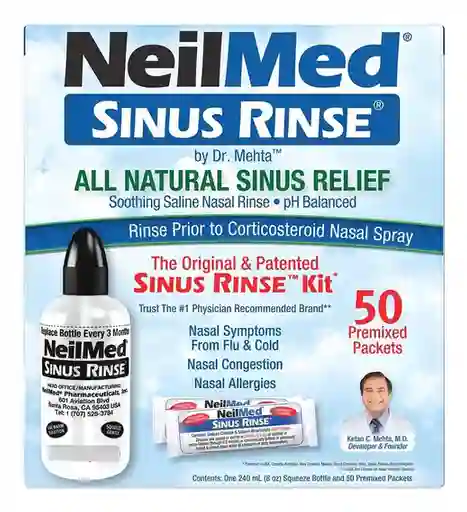 Neilmed Sinus Rinse - Kit Completo De Enjuague Nasal X50