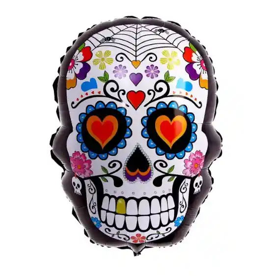 Globos Halloween Set Por 7 Diseño Catrina Calavera México