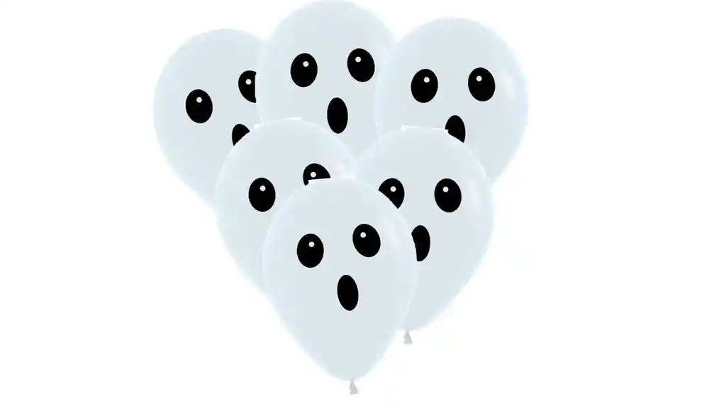 Globos Fantasma Halloween X 12