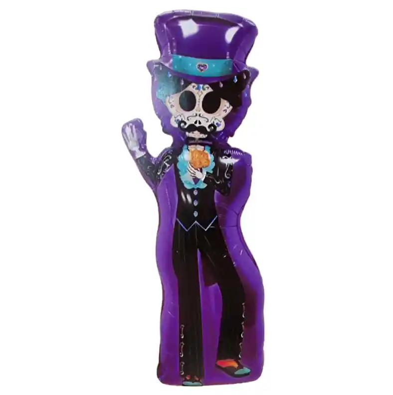 Inflable Decorativo Halloween Calavera Mexicana Traje 83cm