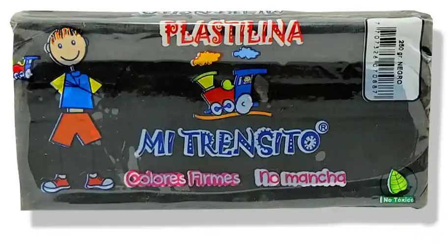 Plastilina En Barra Negra, 250gr Mi Trensito