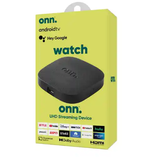 Tv Box Onn. Uhd Streaming Device Control De Voz 4k Negro