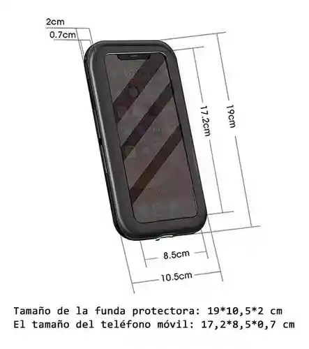 Soporte De Celular Moto Espejo Holder Estuche Impermeable