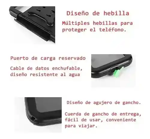 Soporte De Celular Moto Espejo Holder Estuche Impermeable