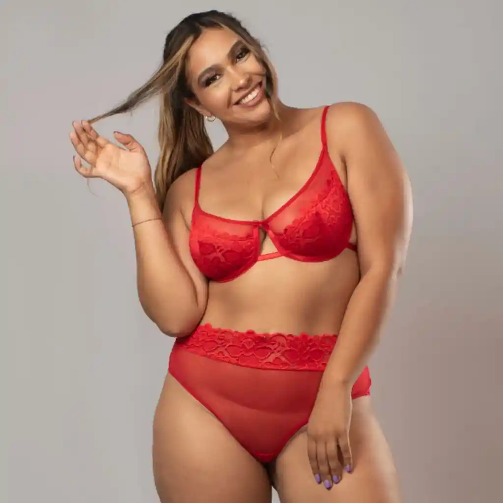 Talla 34/ M Conjunto Melissa Rojo