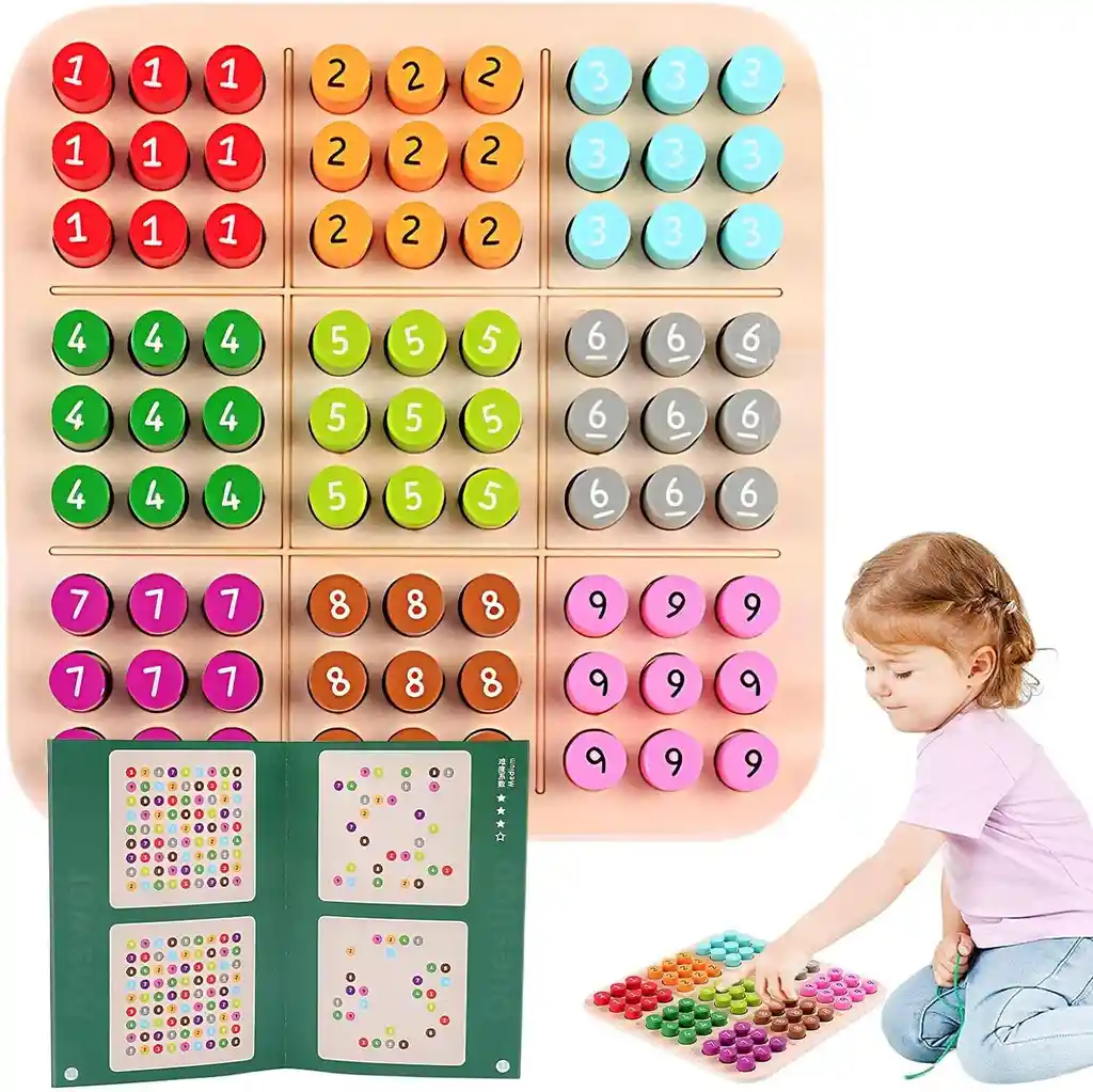 Sudoku En Madera. Niños Sudoku Ajedrez Crucigramas | Juguetes De Rompecabezas De Matemáticas