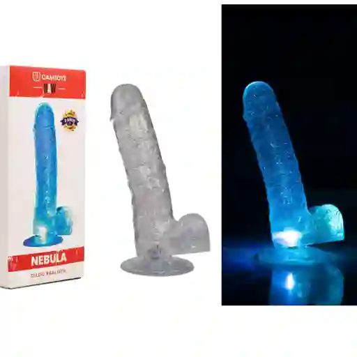 Dildo Luminoso Consolador Realista Con Ventosa Nebula Con Luces