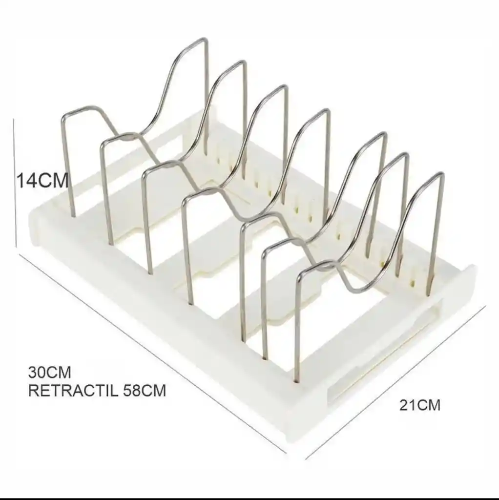 Platero Graduable Retráctil Organizador Para Loza Y Ollas