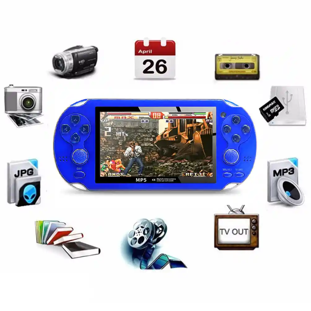 Consola Portátil Emulador De Juegos Psp Multi-funcion Mp5 - Azul