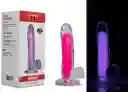 Dildo Realista Consolador Con Chupa Nebula Brilla En La Oscuridad