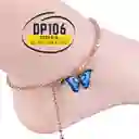 Tobillera De Mariposa Con Cadena De Diamantes De Imitación / Pulsera De Pierna