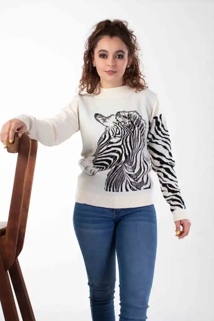 Sweater Cebra Marfil