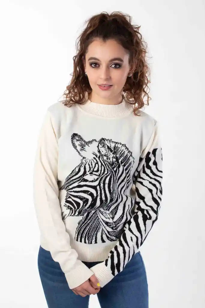 Sweater Cebra Marfil