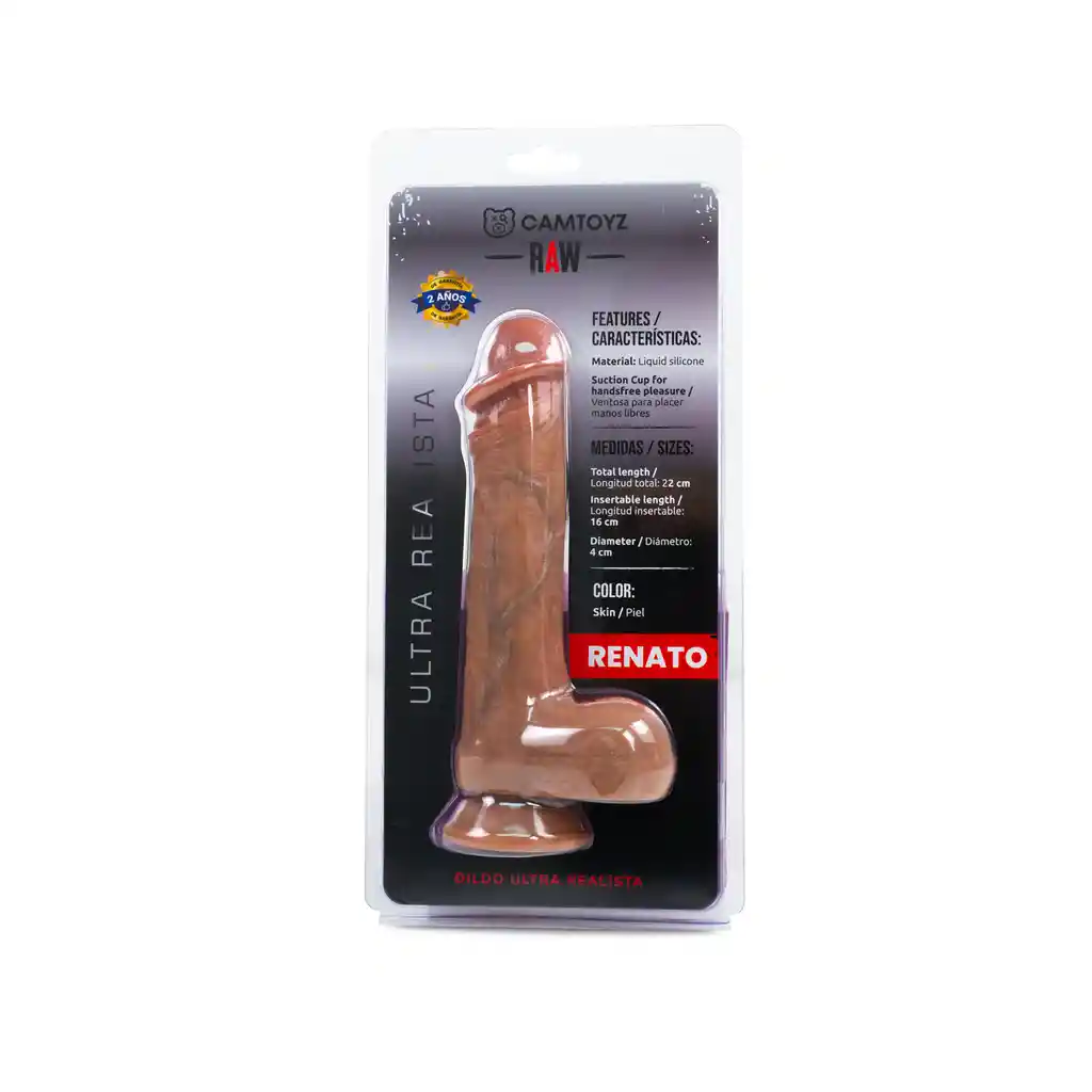 Dildo Ultra Realista Renato 22cm Raw Camtoyz