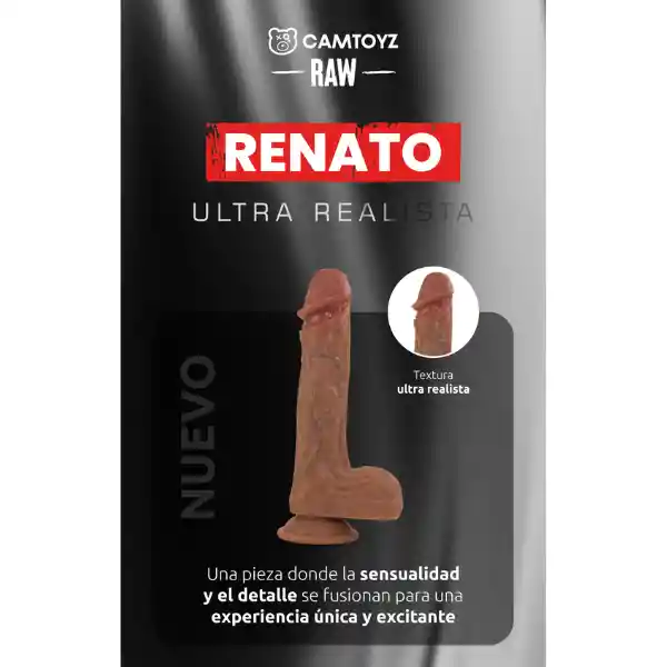 Dildo Ultra Realista Renato 22cm Raw Camtoyz