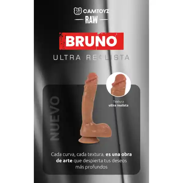 Dildo Ultra Realista Bruno 21,5cm Raw Camtoyz