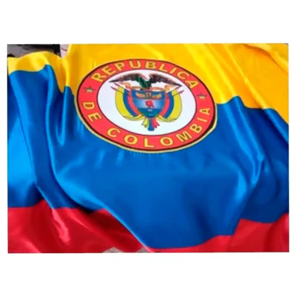 Bandera Colombia Con Escudo 1mtr X1.5mt Exterior Grande