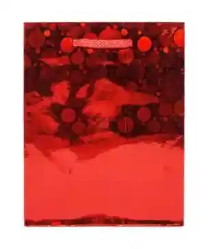 Bolsa De Regalo Mediana Roja Holograma