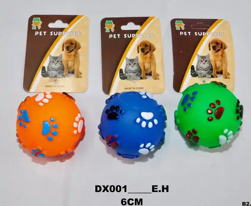 Juguete Para Mascotas Pelota Chillona Pequeña Huellas