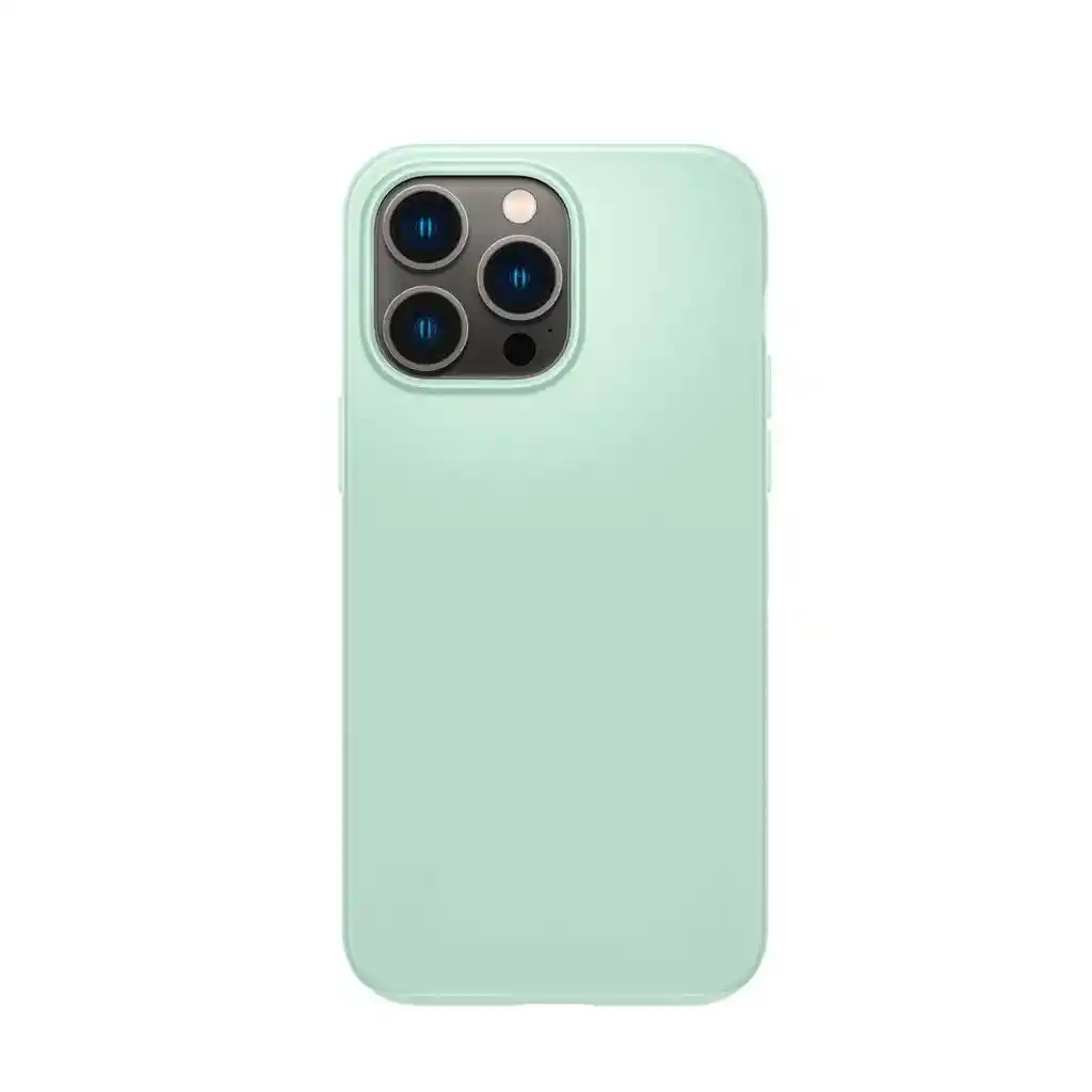 Estuche Forro Silicone Case Iphone 15 Pro Verde Menta