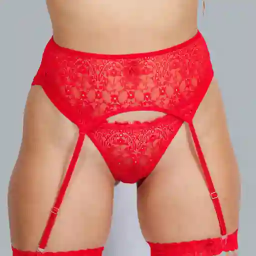 Talla M Liguero Con Ligas Rojo Deseo