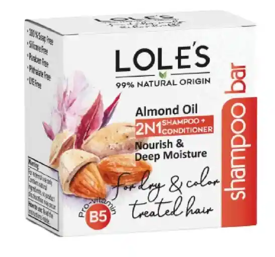 Lole´s Shampoo Y Condicionador Bar Aceite De Almendras 2 En 1 100gr