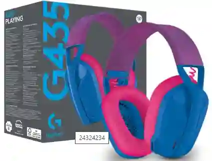 Logitech Diadema Gamer G435 Inalambrica Bluetooth Color Azul Y Frambuesa