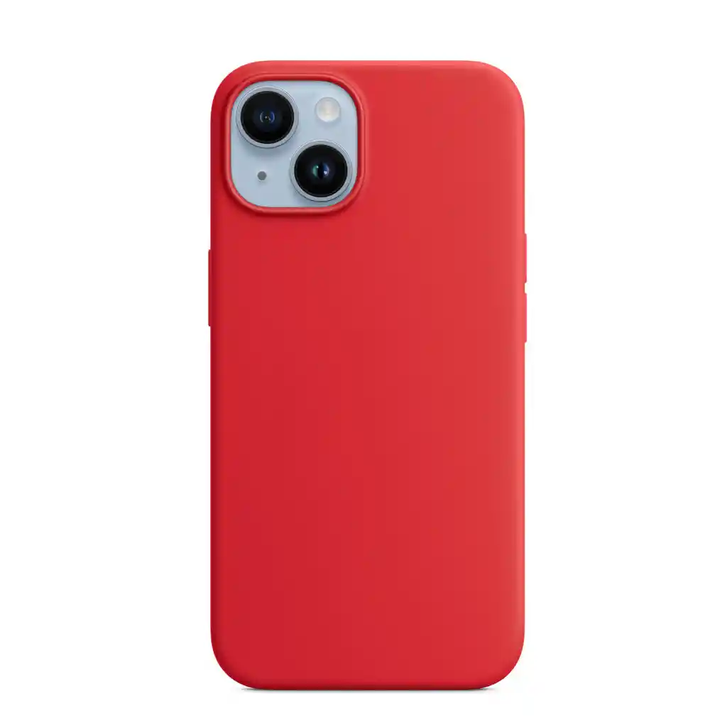 Estuche Forro Silicone Case Iphone 15 Plus Rojo