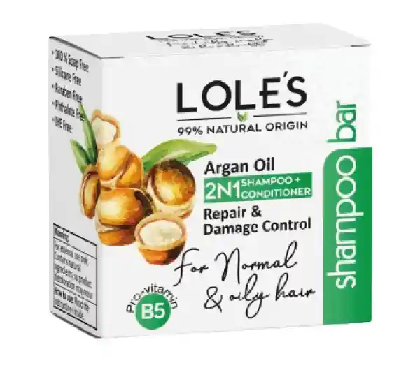 Lole´s Shampoo Y Acondicionador En Bara - Aceite De Argan 2 En 1 100gr