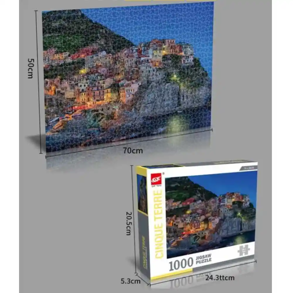 Rompecabezas Puzzle 1000 Pcs Cinque Terre Italia 50cmx70cm