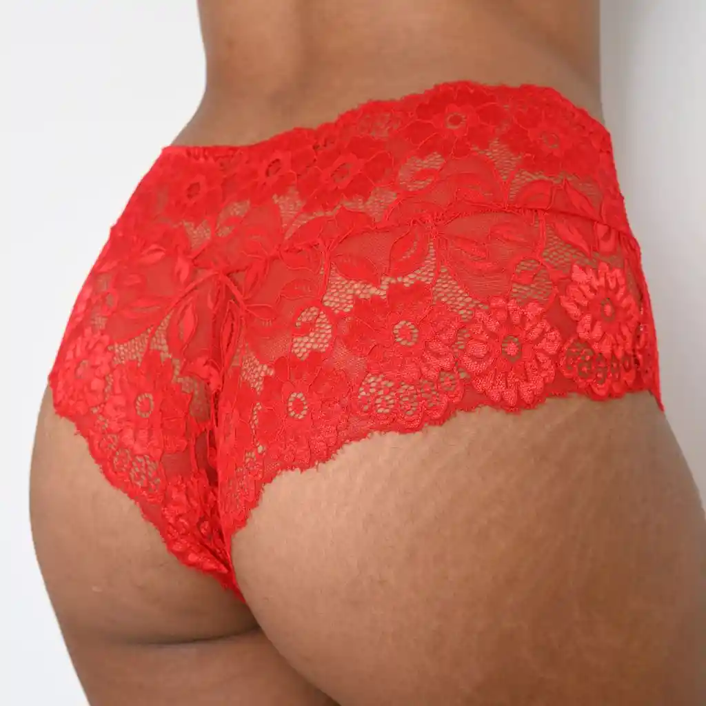 Talla Xl Panty De Encaje Cachetero Sofia Roja