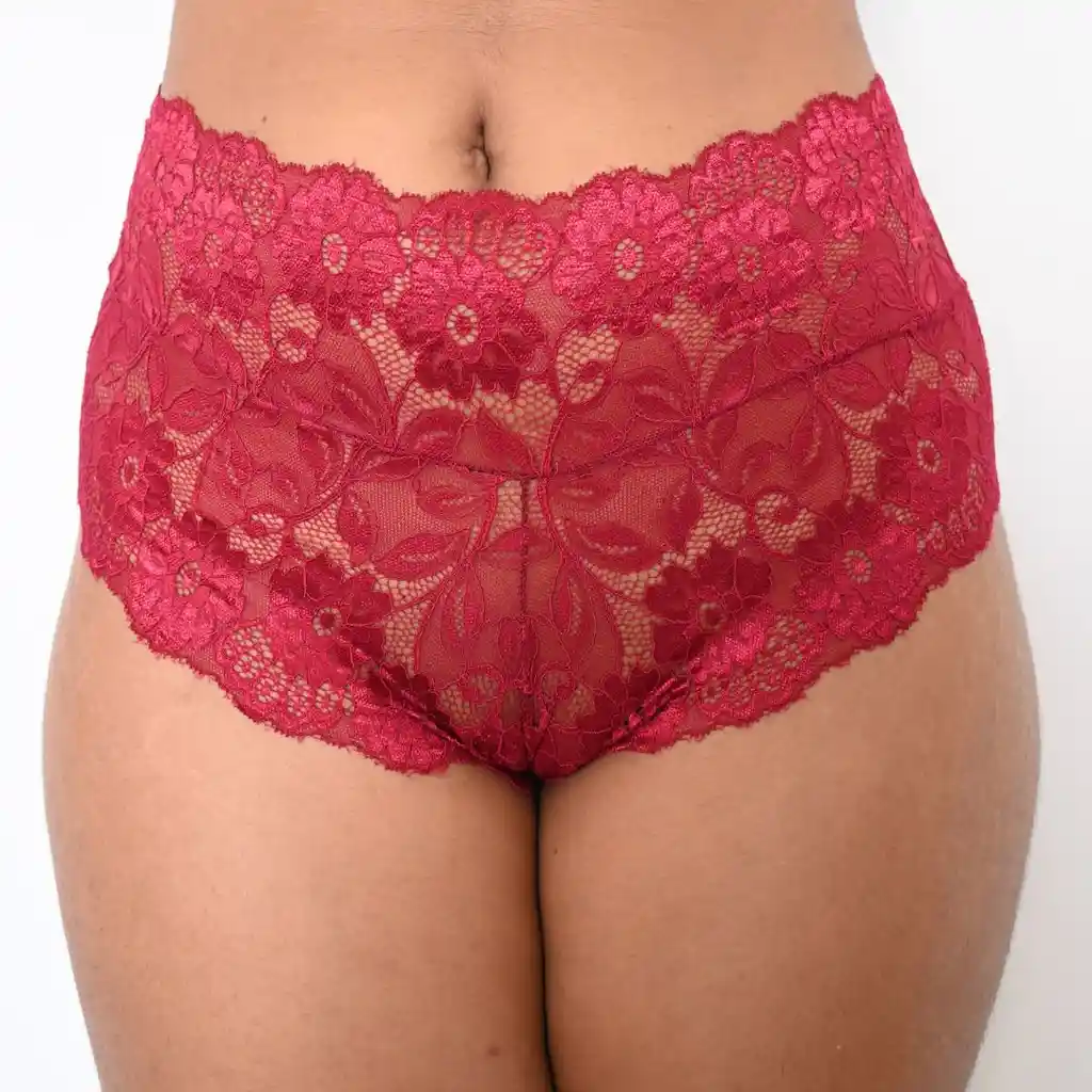 Talla S Panty De Encaje Cachetero Sofia Vinotinto