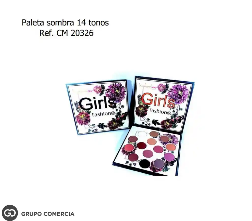 Paleta De Sombras Girls Fashion 14 Tonos Oscuros