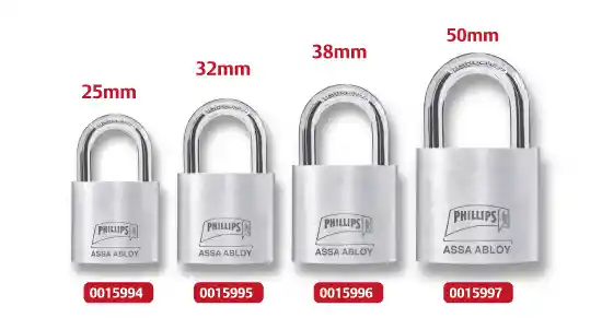 Candado Plano 32mm Silver Phillips