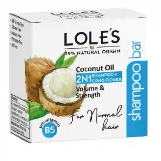 Lole´s Shampoo Y Condicionador En Barra Aceite De Coco 2 En 1 100gr