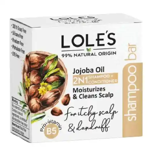 Lole´s Shampoo Y Acondicionador Barra Aceite De Jojoba 2 En 1 100gr