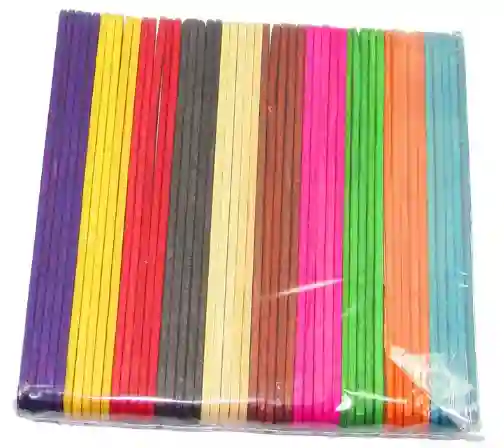 Palos De Paleta De Colores X25