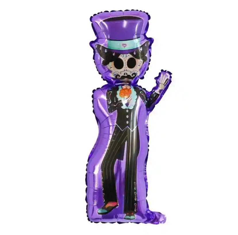 Globo Metalizado Halloween Catrina Hombre (37*83 Cm)